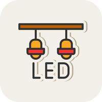 Led Lamp Vector Icon Design