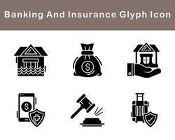 Banking And Insurance Vector Icon Set