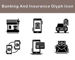 Banking And Insurance Vector Icon Set