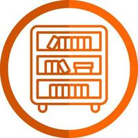 diseño de icono de vector de estante de libro