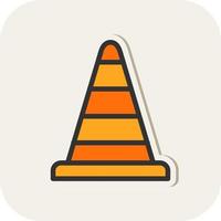 Traffic Cone Vector Icon Design