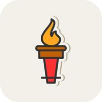 Torch Vector Icon Design