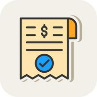 Payment Receipt Vector Icon Design