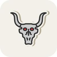 Bull Skull Vector Icon Design