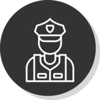 Security Guard Vector Icon Design