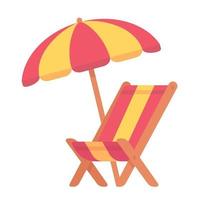 colorful beach chairs For relaxing by the sea on vacation vector