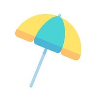 vistoso playa paraguas para proteccion desde verano playa calor. vector
