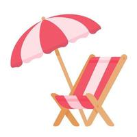 colorful beach chairs For relaxing by the sea on vacation vector