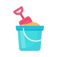 Sand buckets and scoops For children to play in building sand castles. vector