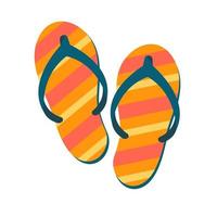 flip flop beach shoes Relaxing by the sea during the holidays vector