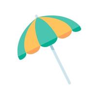 colorful beach umbrellas For protection from summer beach heat. vector