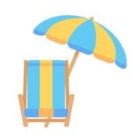 colorful beach chairs For relaxing by the sea on vacation vector