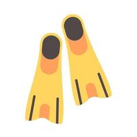 Diving fins. Underwater swimming aids. For rest during the holidays vector