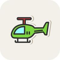 Helicopter Vector Icon Design