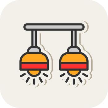 diseño de icono de vector de lámpara de techo