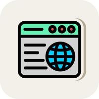 Web Browser Vector Icon Design