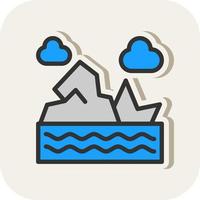 Glacier Vector Icon Design