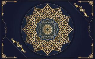 luxury ornamental mandala design background in gold color for yourself vector