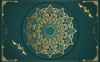 luxury ornamental mandala design background in gold color for yourself vector