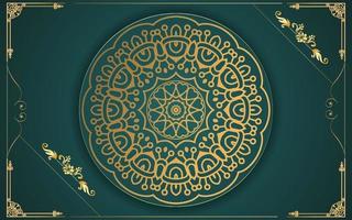 luxury ornamental mandala design background in gold color for yourself vector