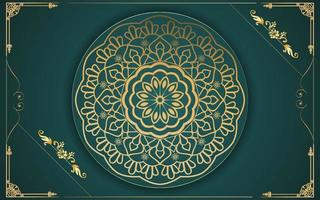 luxury ornamental mandala design background in gold color for yourself vector