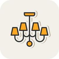 Chandelier Vector Icon Design