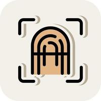 Fingerprint Scan Vector Icon Design