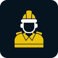 Firefighter Vector Icon Design