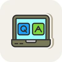 QA Vector Icon Design