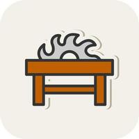 Table Saw Vector Icon Design