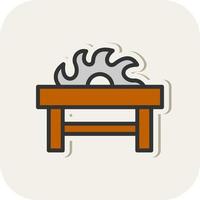 Table Saw Vector Icon Design