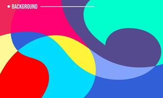 Colorful Abstract Fluid and Geometric Flat Background. Vector Flat Wallpaper Eps 10