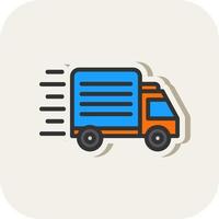 Delivery Truck Vector Icon Design