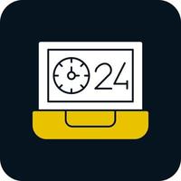 24 Hours Vector Icon Design