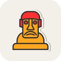 diseño de icono de vector moai