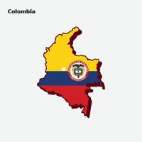 Colombia Country Nation Flag Map Infographic vector