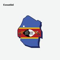 eswatini país África nación bandera mapa infografía vector