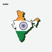 India Country Flag Map Infographics vector