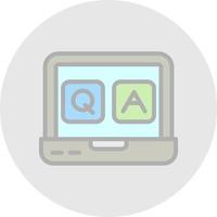 QA Vector Icon Design