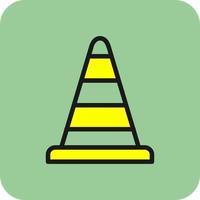 Traffic Cone Vector Icon Design