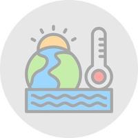 diseño de icono de vector de calentamiento global