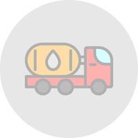 Oil Tanker Vector Icon Design