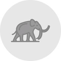 diseño de icono de vector de mamut