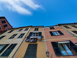 Portofino pictoresque village Italy colorful buildings painted houses photo