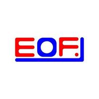 EOF letter logo creative design with vector graphic, EOF simple and modern logo.