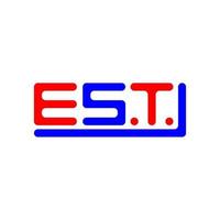 EST letter logo creative design with vector graphic, EST simple and modern logo.