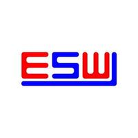 ESW letter logo creative design with vector graphic, ESW simple and modern logo.