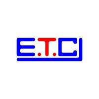 ETC letter logo creative design with vector graphic, ETC simple and modern logo.