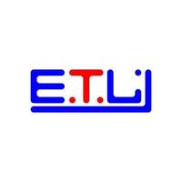 ETL letter logo creative design with vector graphic, ETL simple and modern logo.