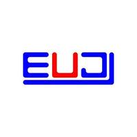 EUJ letter logo creative design with vector graphic, EUJ simple and modern logo.